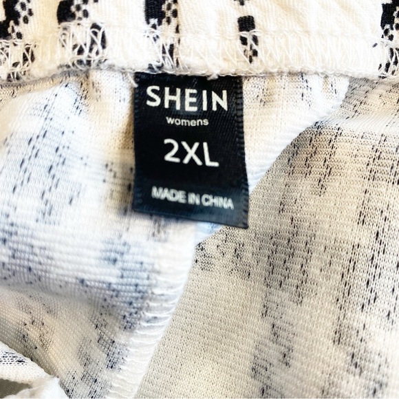 SHEIN Women’s 2XL Black & White Plaid Midi Pencil Skirt Stretch - Picture 4 of 5